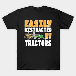 Funny Farming Easily Distracted by Tractors T-Shirt